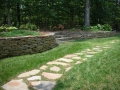 dry laid stone retaining wall