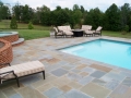 completion of the brick walls and bluestone pool patio