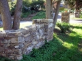 drystack fieldstone freestanding wall and columns