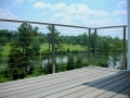 trex deck with stainless steel and cable railing system
